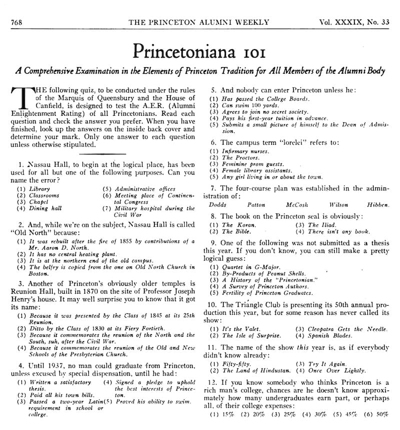 Princetoniana 101